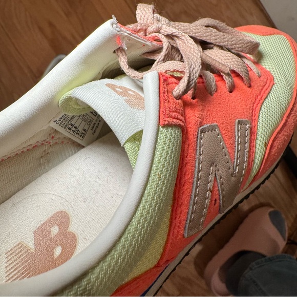 New Balance Vibrant Orange and Green Sneakers - Picture 7 of 7